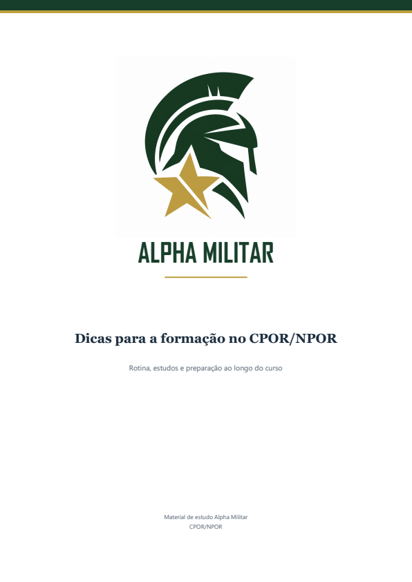 Capa: Dicas para a formação no CPOR/NPOR