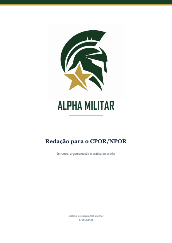 Capa: Redação para o CPOR/NPOR